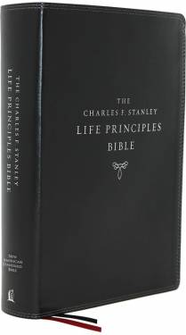 NASB Charles F. Stanley Life Principles Bible Second Edition Black Leathersoft 9780785225683