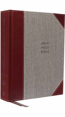 NKJV Journal the Word Bible Gray Crimson Hardcover 9780785218272