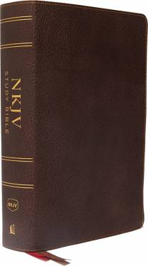 NKJV Study Bible Full-Color Brown Genuine Leather 9780785220701