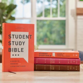 The Student Study Bible stacked Bible photos showing all covers